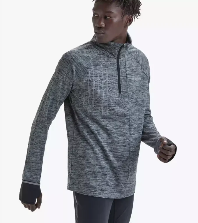 Camiseta de running Warm Up Winter Sweat Be One con media cremallera Camiseta de running Warm Up Winter Sweat Be One con media cremallera