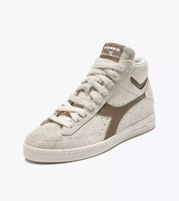 Game High Suede Waxed Zapatilla de tenis retro de caña alta