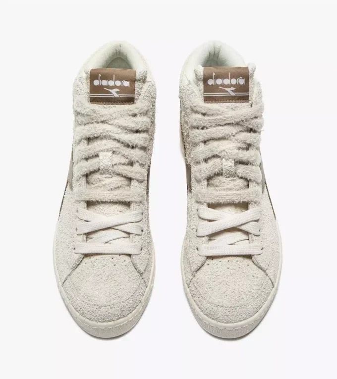 Game High Suede Waxed Zapatilla de tenis retro de caña alta