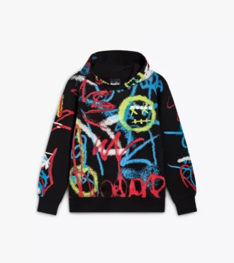 Jb. Hoodie Graffiti Sudadera con capucha – Estampado inspirado en el graffiti – Niño