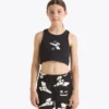 Jg. Crop Top Smile Logo Camiseta corta con logotipo – Niña