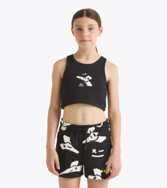 Jg. Crop Top Smile Logo Camiseta corta con logotipo – Niña