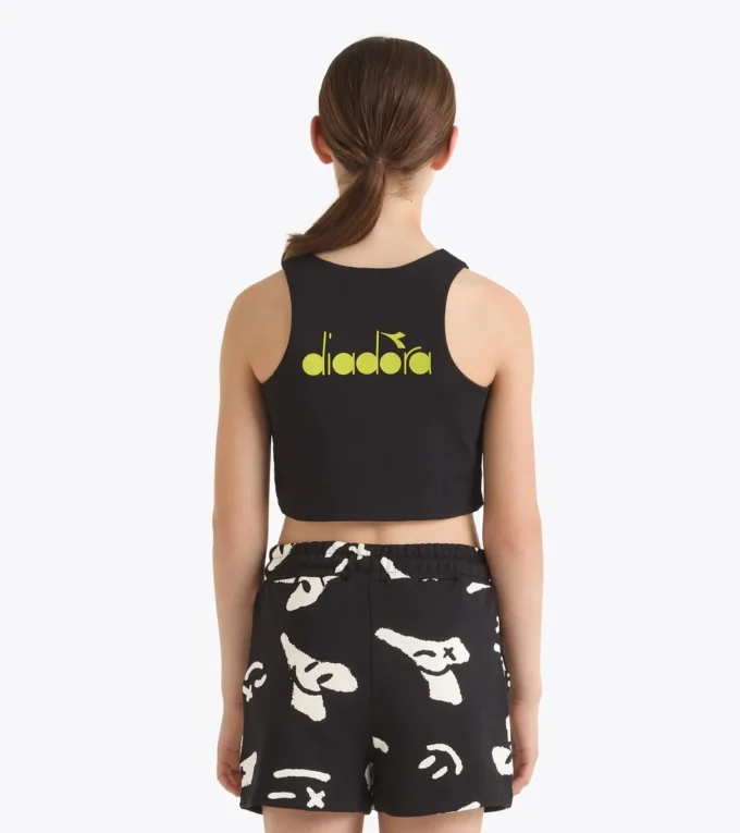 Jg. Crop Top Smile Logo Camiseta corta con logotipo – Niña