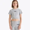 Jg. Crop Top Tape Top corto de canalé – Niña