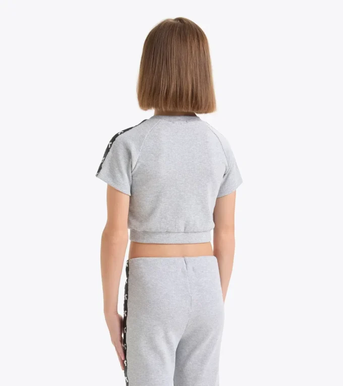 Jg. Crop Top Tape Top corto de canalé – Niña