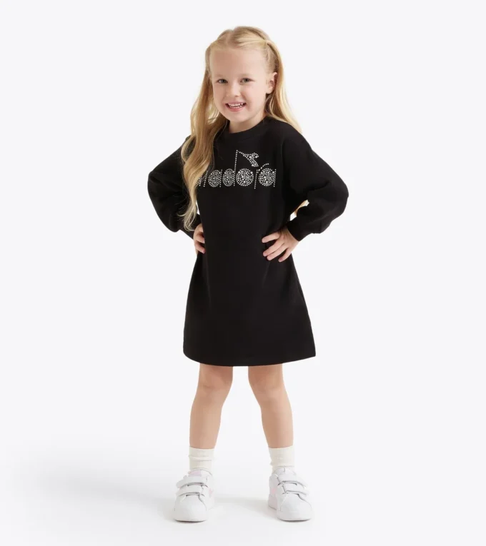 Jg. Dress Rhinestone Td Vestido con forro polar – Niñas Jg. Dress Rhinestone Td Vestido con forro polar – Niñas
