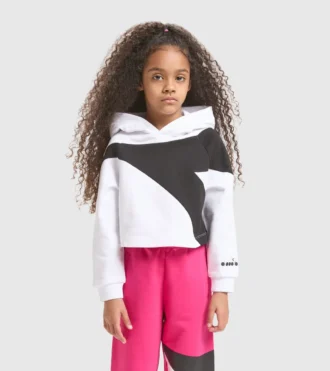 Jg.Hoodie Crop Power Logo Sudadera deportiva de algodón – Niñas