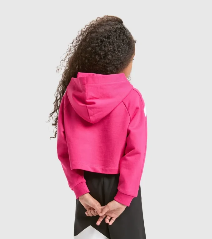 Jg.Hoodie Crop Power Logo Sudadera deportiva de algodón – Niñas Jg.Hoodie Crop Power Logo Sudadera deportiva de algodón – Niñas