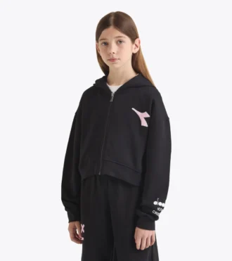 Jg. Hoodie Fz Pink Smile Sudadera con capucha y detalles descoloridos – Niña