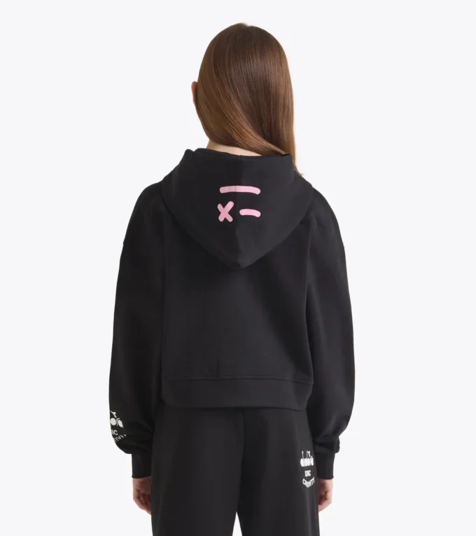 Jg. Hoodie Fz Pink Smile Sudadera con capucha y detalles descoloridos – Niña Jg. Hoodie Fz Pink Smile Sudadera con capucha y detalles descoloridos – Niña