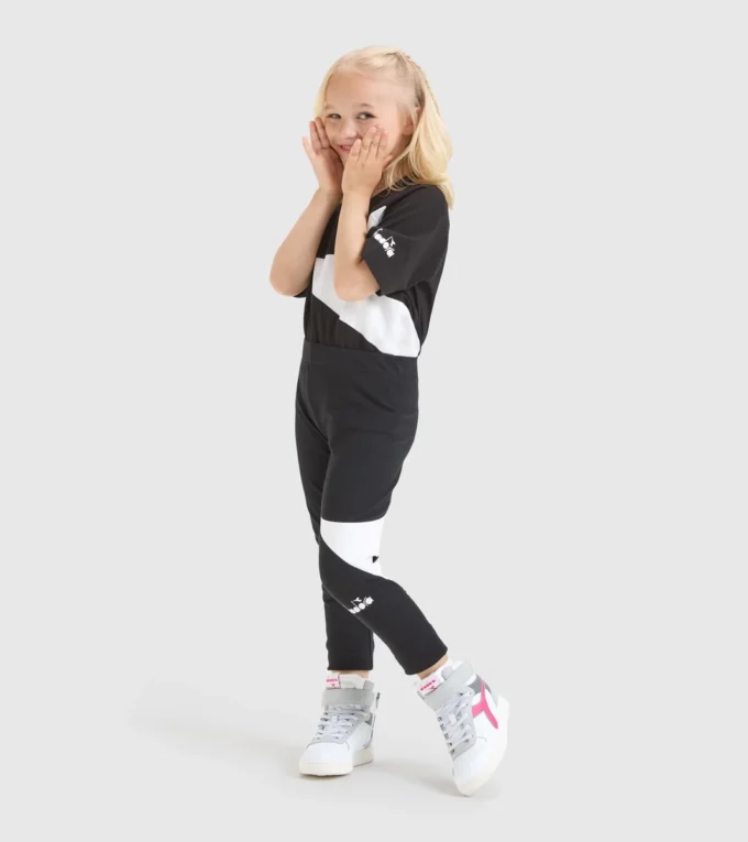 Jg.Leggings Power Logo Leggings deportivos de felpa de algodón elástico – Niñas Jg.Leggings Power Logo Leggings deportivos de felpa de algodón elástico – Niñas