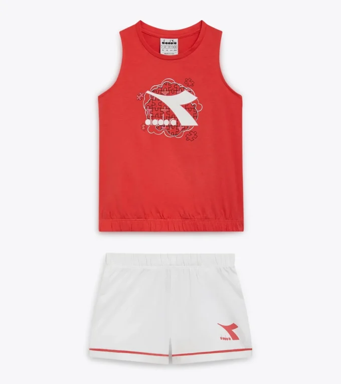 Jg. Set Ss Puzzles Conjunto deportivo – Camiseta sin mangas y pantalones cortos – Niña