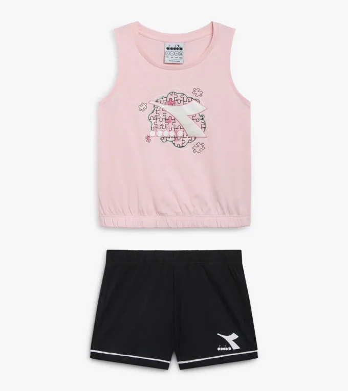 Jg. Set Ss Puzzles Conjunto deportivo – Camiseta sin mangas y pantalones cortos – Niña
