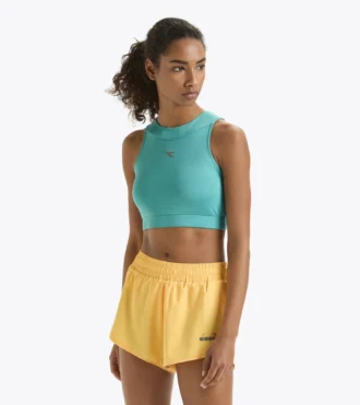 L. Crop Top Run Camiseta ajustada para correr