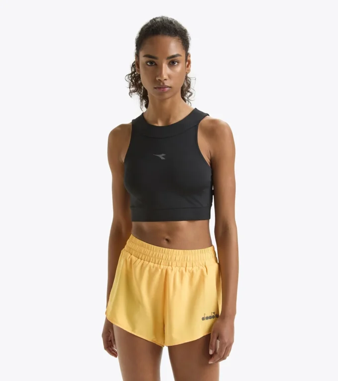 L. Crop Top Run Camiseta ajustada para correr