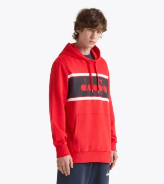 Sudadera con capucha y logotipo Sudadera con capucha y bloques de color