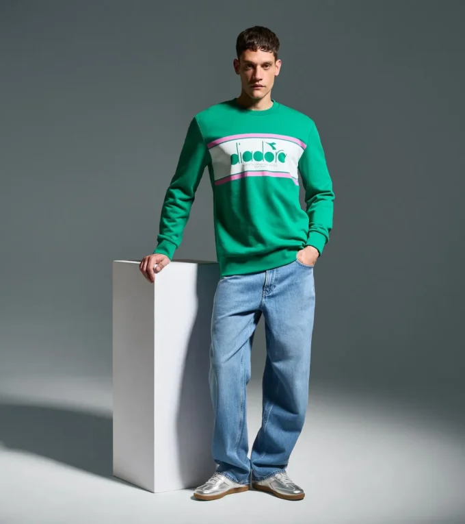 Sudadera Crew Logo Cuello redondo de algodón Sudadera Crew Logo Cuello redondo de algodón