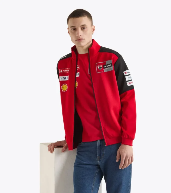 Sudadera deportiva Ducati Replica Mgp25 con cremallera completa Sudadera deportiva Ducati 2025 MotoGP Replica con cremallera completa