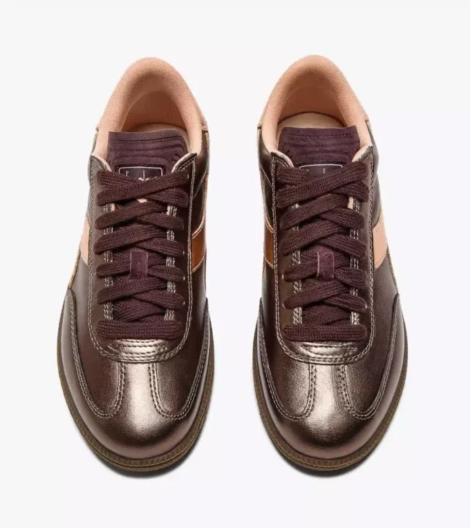 Zapatillas Zapatillas de cuero metalizado